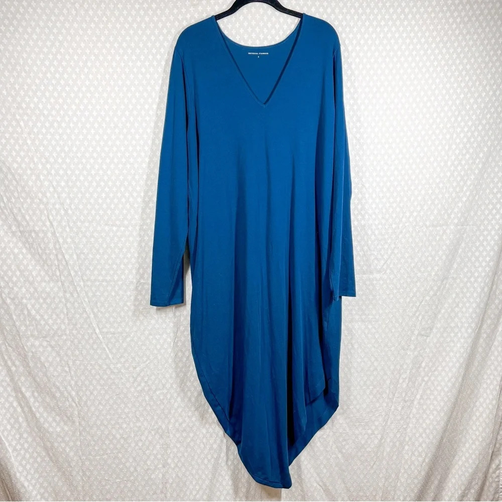 Universal Standard Teal Blue Long‎ Sleeve Maxi Dress